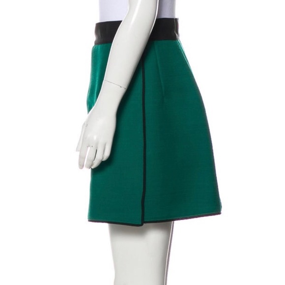 🚫SOLD🚫 D&G Green Black Wool Mini Skirt EUC IT42 EUC - Picture 3 of 6